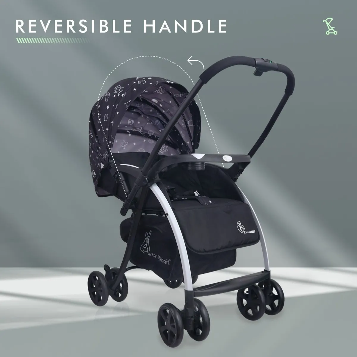 R for Rabbit Sugar Pop Stroller- Galaxy Black