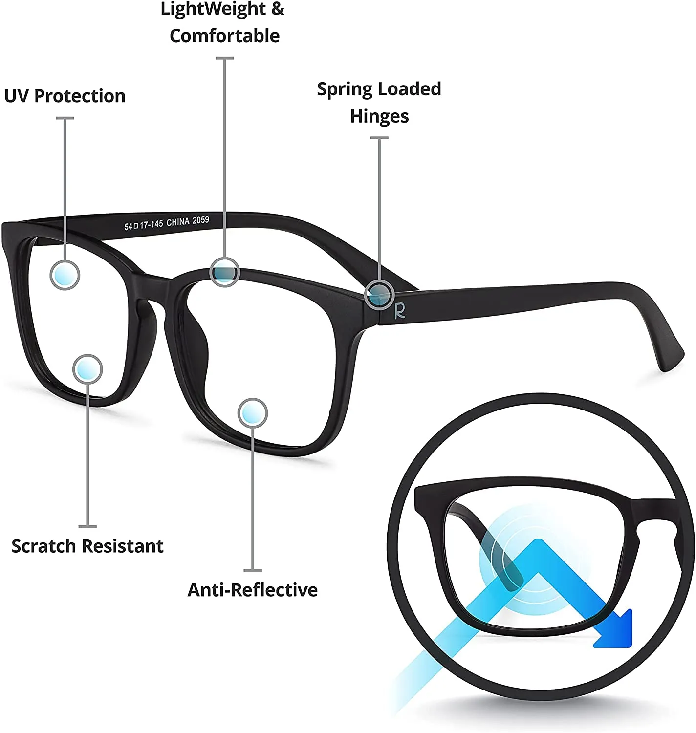 Readerest blue-light-blocking-reading-glasses-black-2-75-magnification