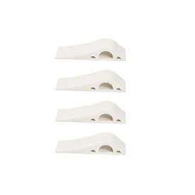 Safe-O-Kid - Anti-Slip Multi-Surface TPR Door Stopper - Pack of 4 White