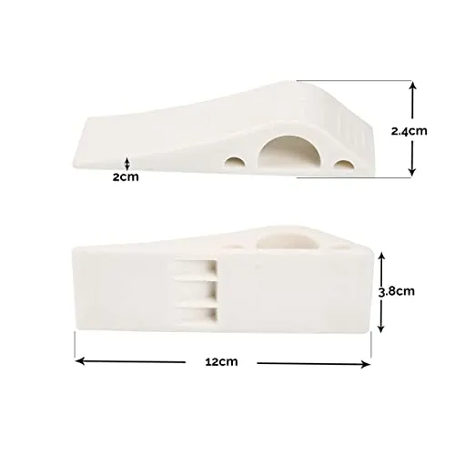 Safe-O-Kid - Anti-Slip Multi-Surface TPR Door Stopper - Pack of 4 White