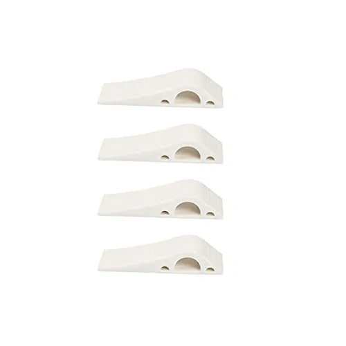 Safe-O-Kid - Anti-Slip Multi-Surface TPR Door Stopper - Pack of 4 White