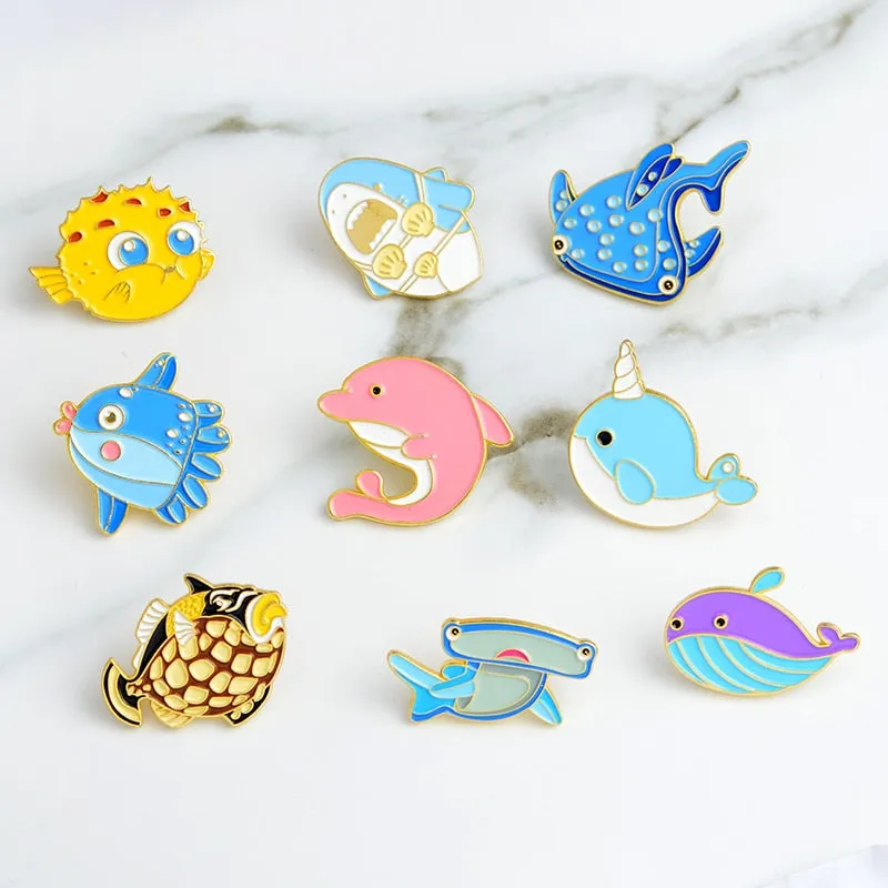 Sea Creatures Pins