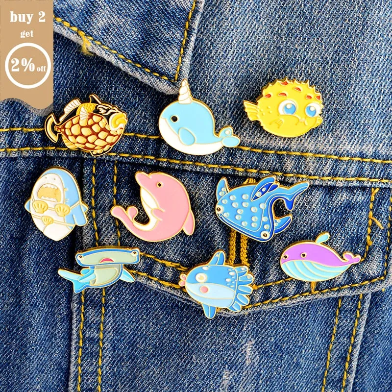 Sea Creatures Pins