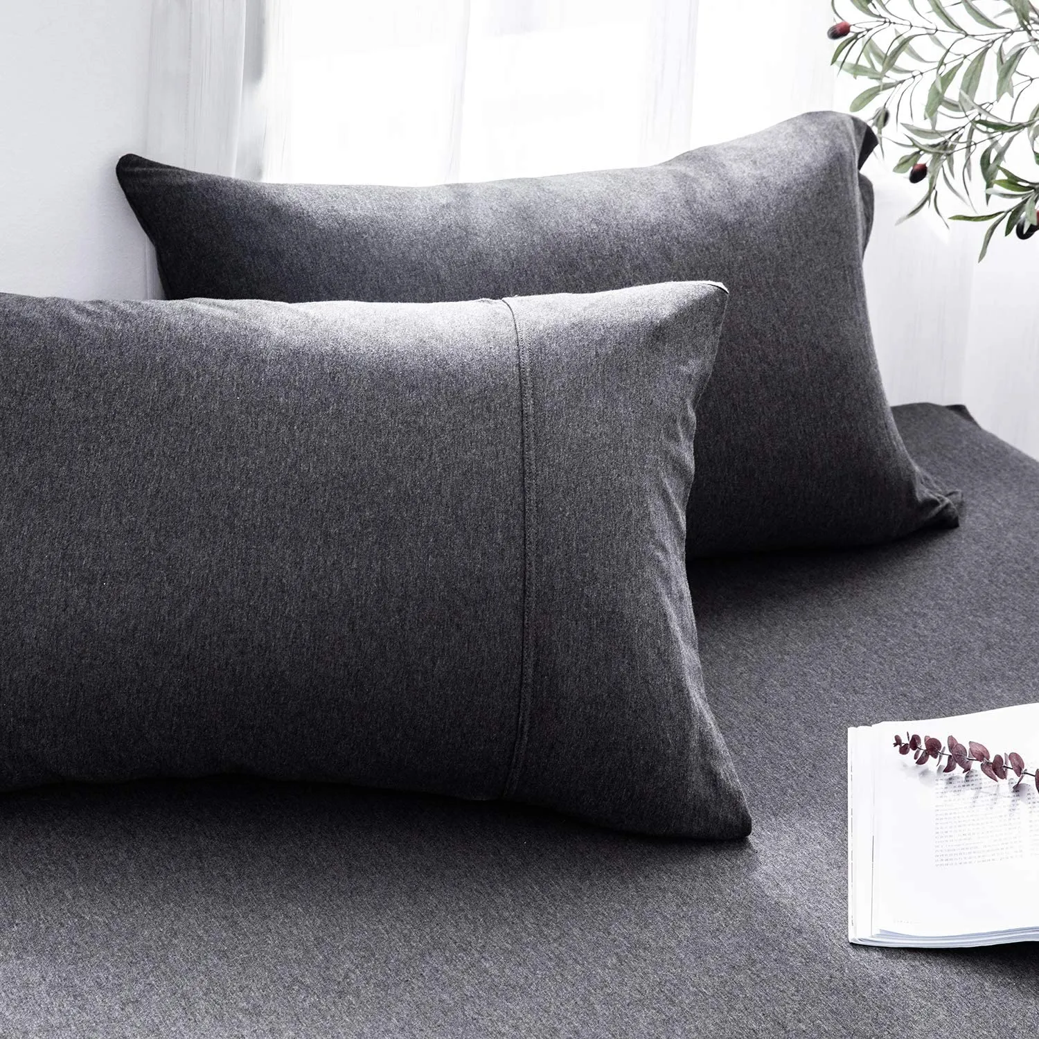 The Loft Dark Gray Pillow Case Set