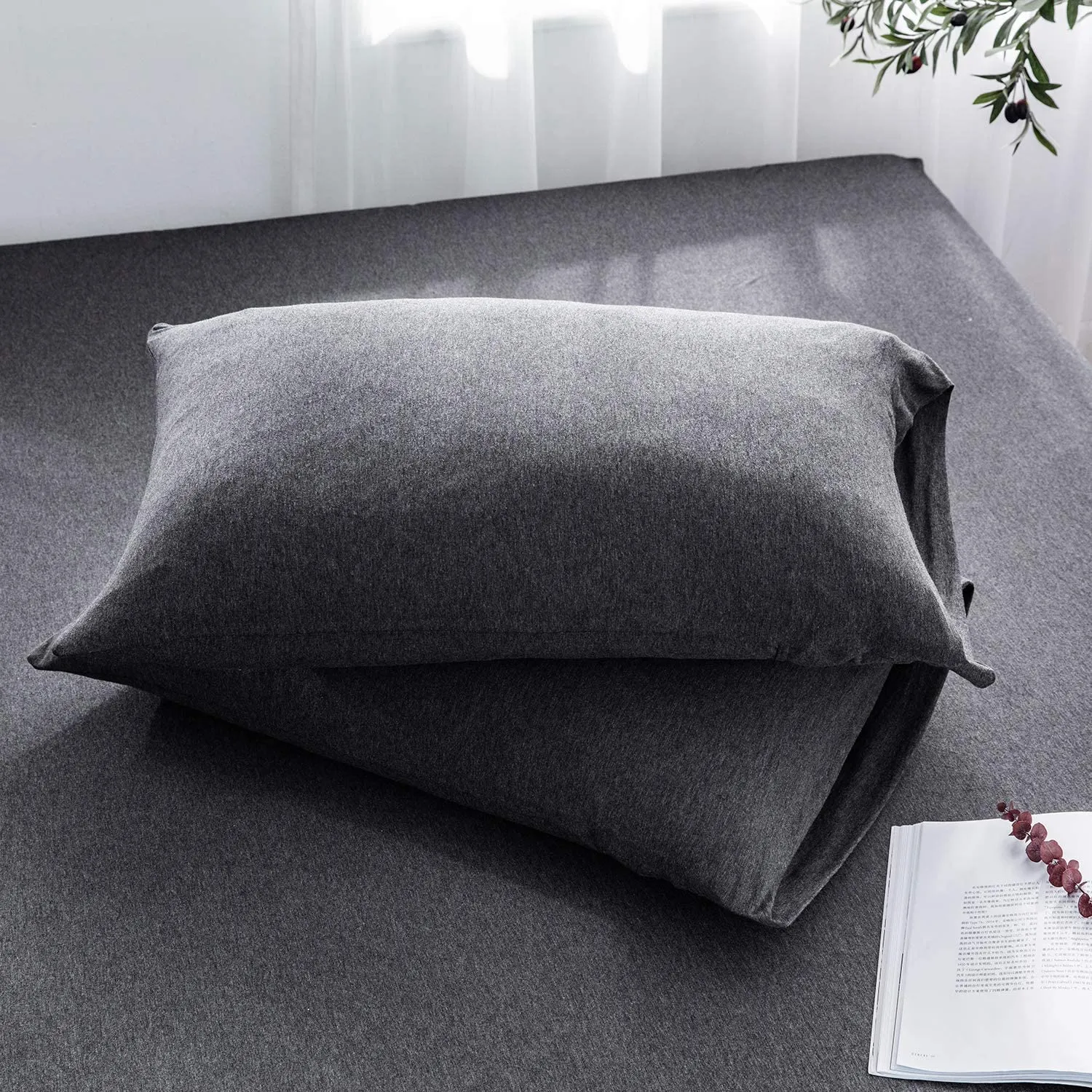 The Loft Dark Gray Pillow Case Set