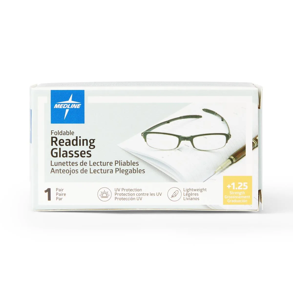 Unisex Reading Glasses, Strength  1.25