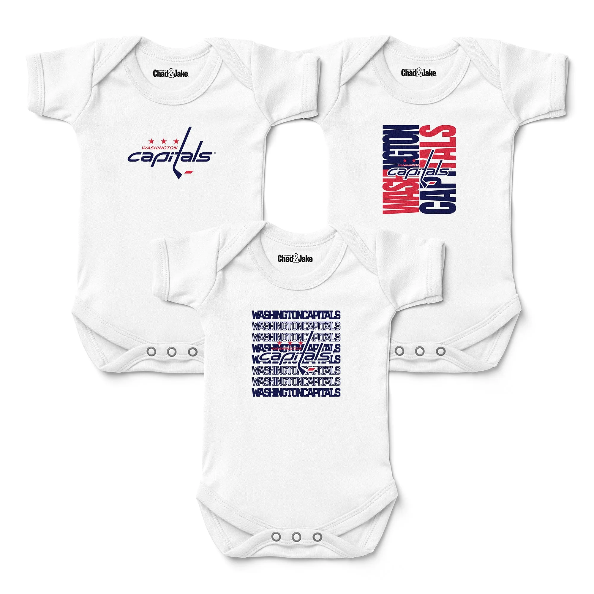 Washington Capitals 3-Pack Bodysuits